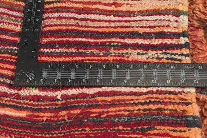 5 x 7 - Red Vintage Azilal Moroccan Rug - 21995