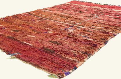 5 x 7 - Red Vintage Azilal Moroccan Rug - 21995