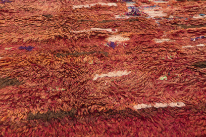 5 x 7 - Red Vintage Azilal Moroccan Rug - 21995