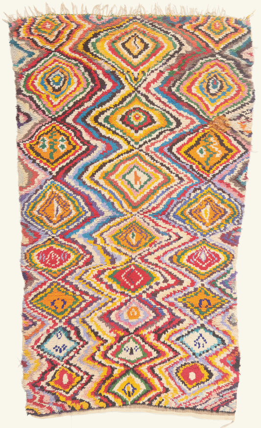 5 x 8 - Multicolor Vintage Azilal Moroccan Rug - 21996