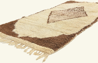 3 x 6 - Ivory Vintage Azilal Moroccan Rug - 21997