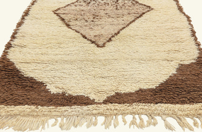 3 x 6 - Ivory Vintage Azilal Moroccan Rug - 21997