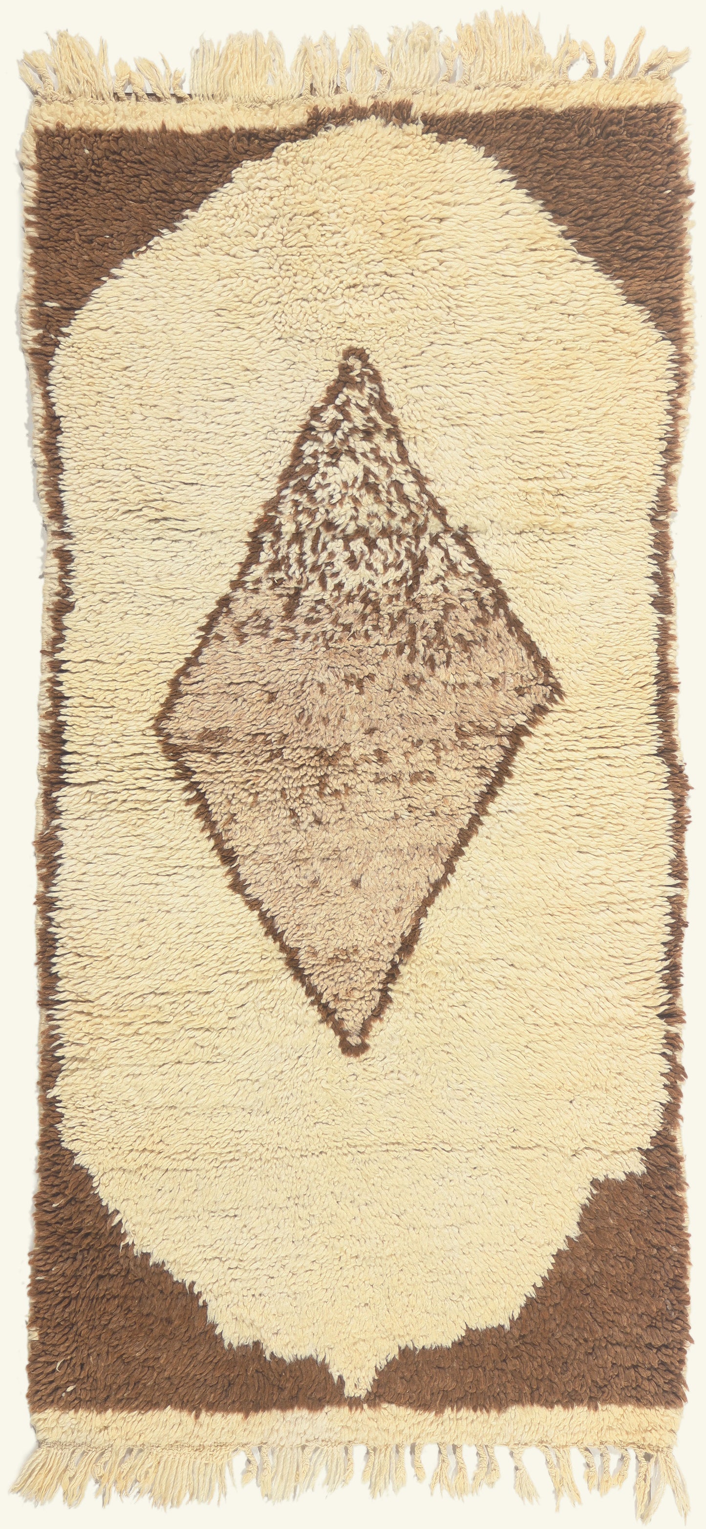 3 x 6 - Ivory Vintage Azilal Moroccan Rug - 21997