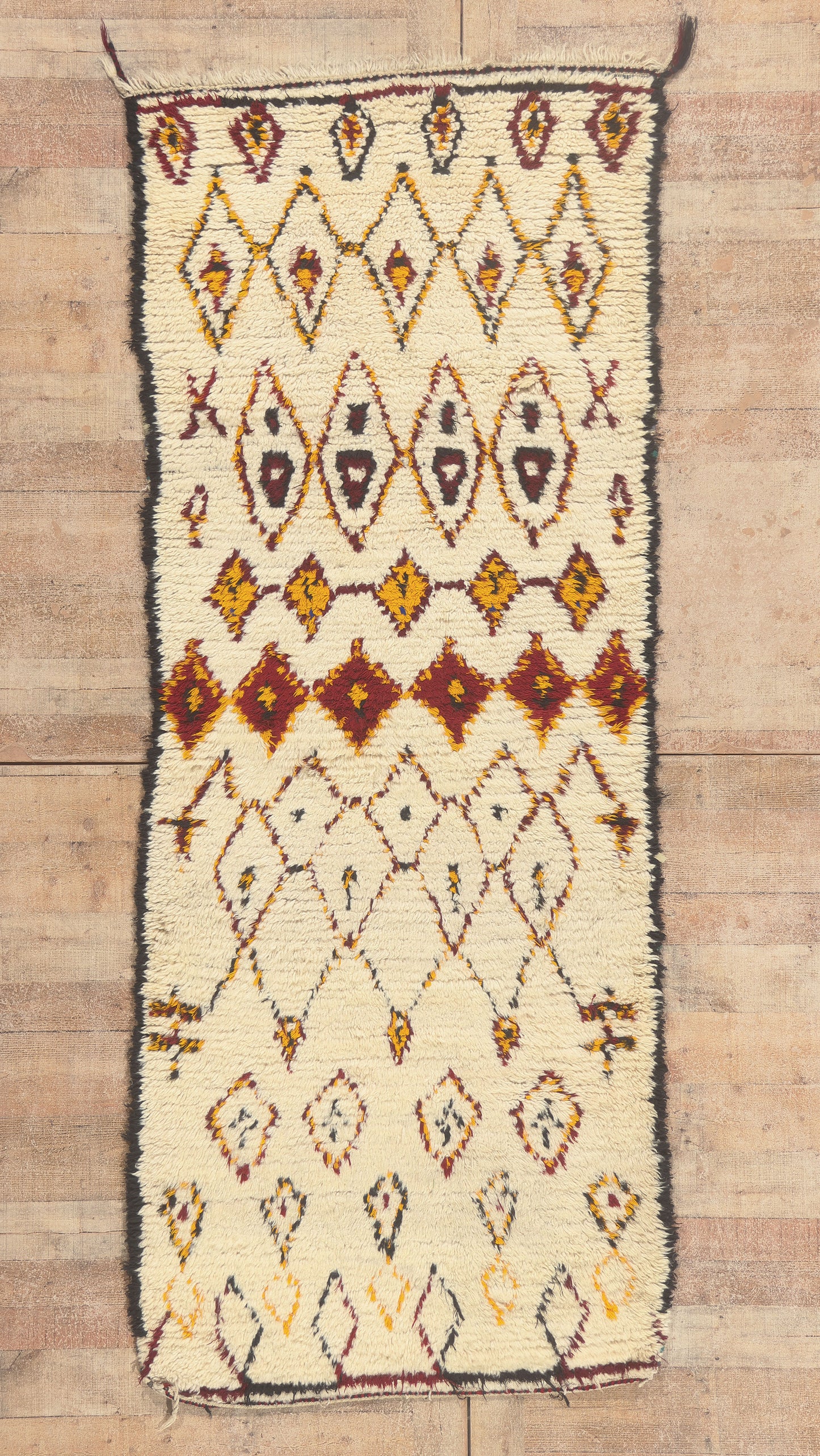 3 x 8 - Ivory Vintage Azilal Moroccan Rug - 21998