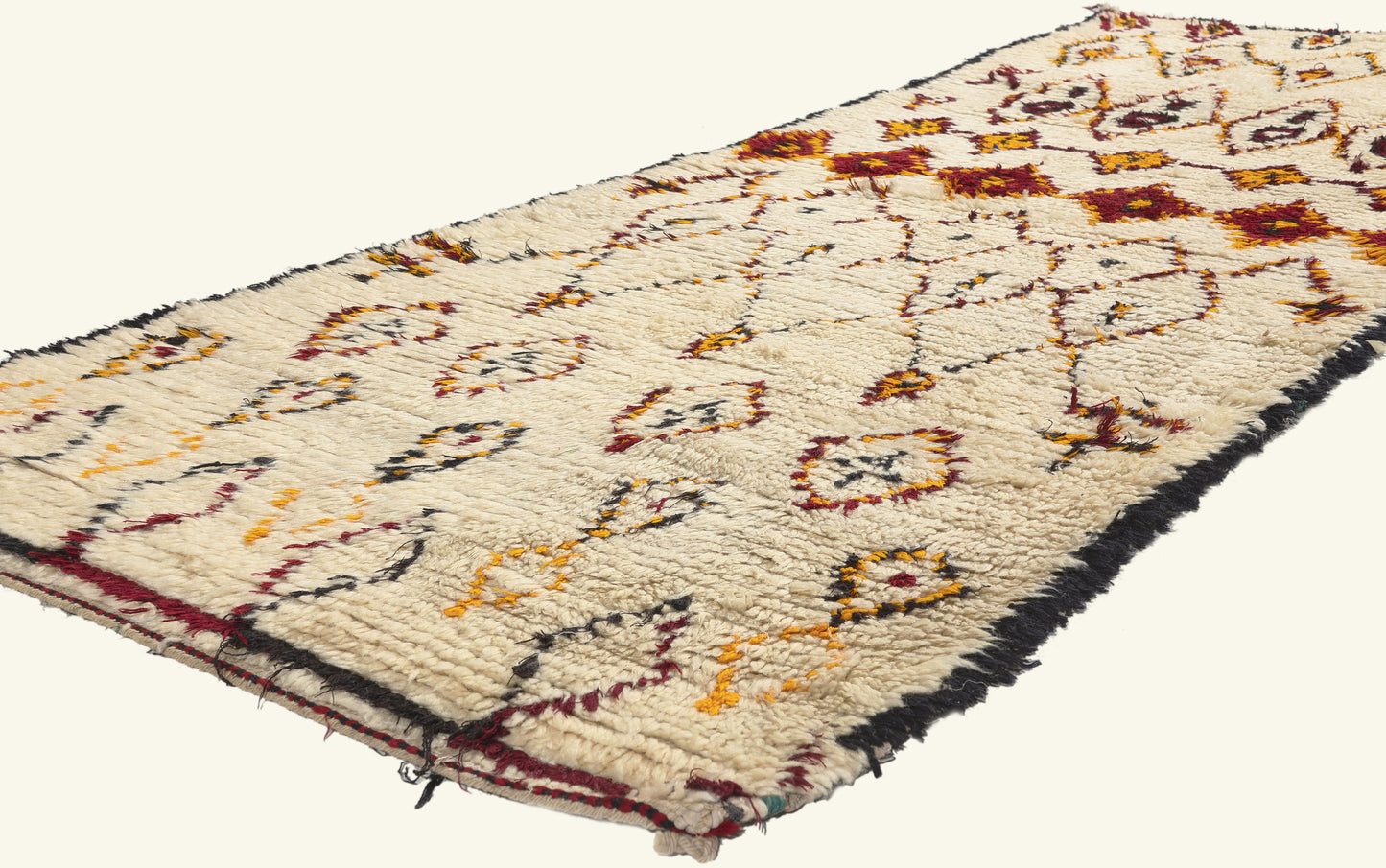 3 x 8 - Ivory Vintage Azilal Moroccan Rug - 21998