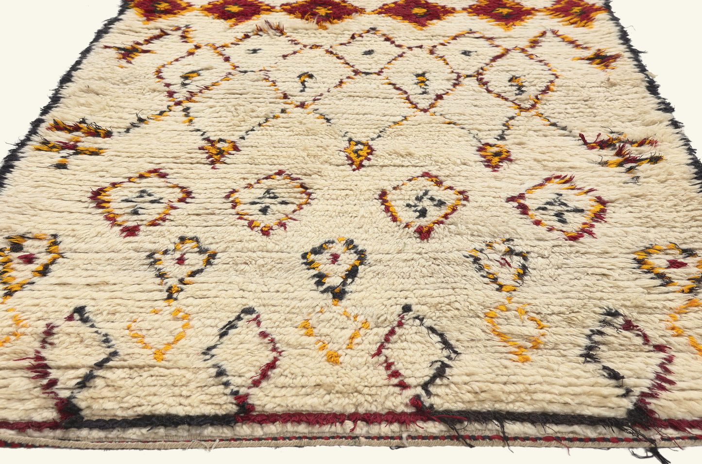 3 x 8 - Ivory Vintage Azilal Moroccan Rug - 21998