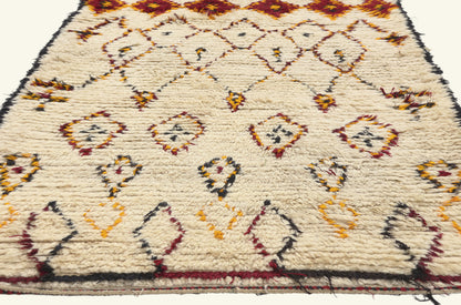 3 x 8 - Ivory Vintage Azilal Moroccan Rug - 21998