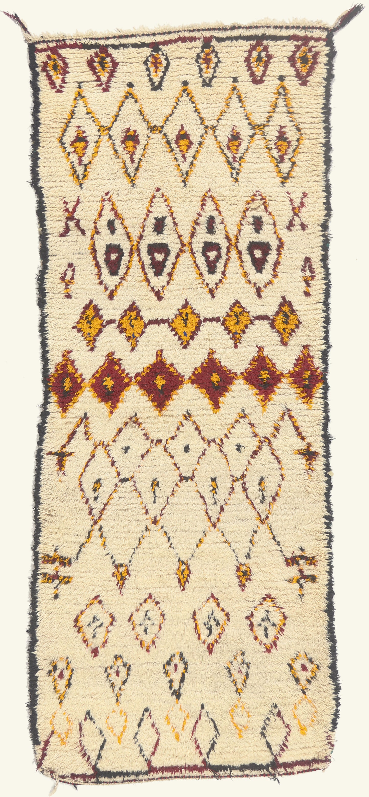3 x 8 - Ivory Vintage Azilal Moroccan Rug - 21998