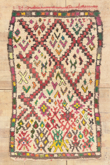 3 x 5 - Ivory Vintage Azilal Moroccan Rug - 22000