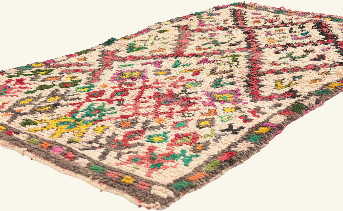 3 x 5 - Ivory Vintage Azilal Moroccan Rug - 22000