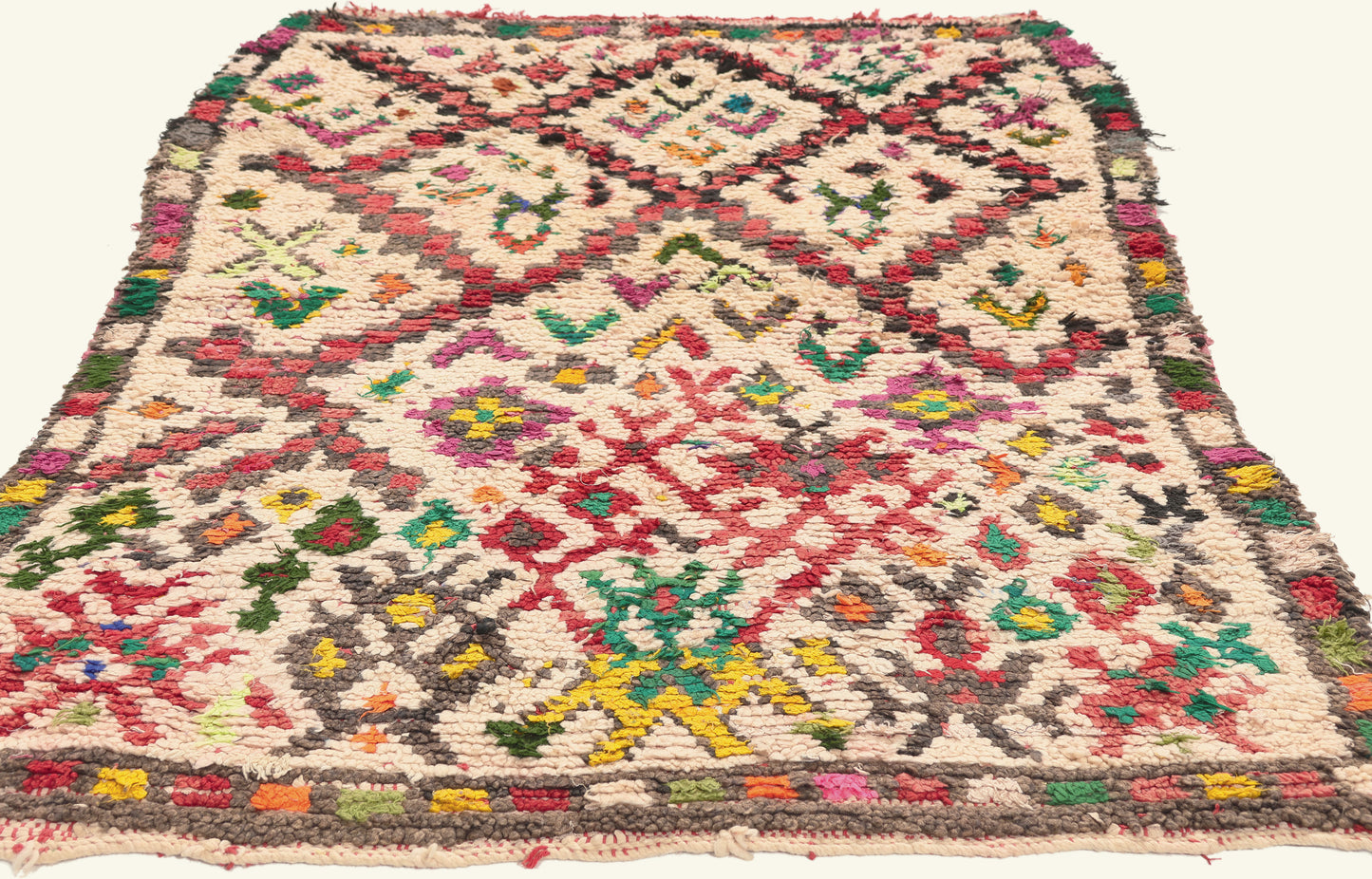 3 x 5 - Ivory Vintage Azilal Moroccan Rug - 22000