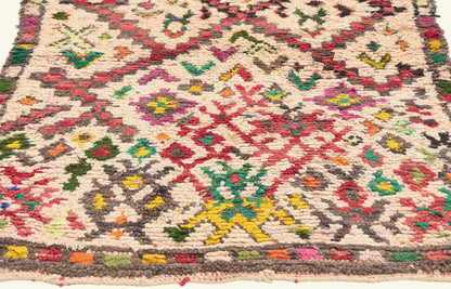 3 x 5 - Ivory Vintage Azilal Moroccan Rug - 22000
