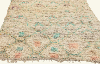 3 x 5 - Ivory Vintage Azilal Moroccan Rug - 22003