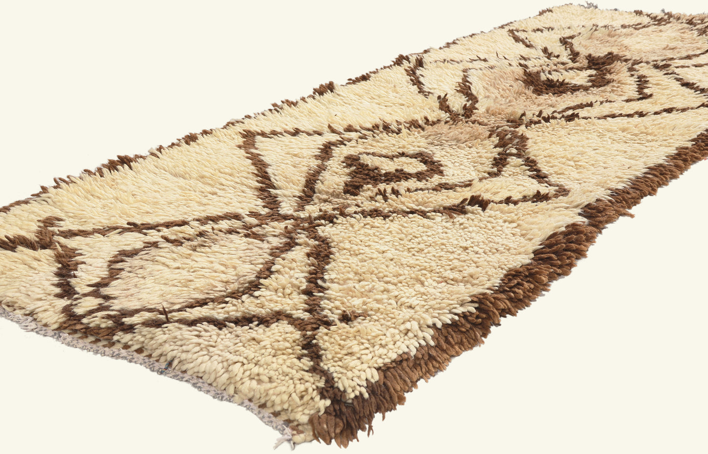 3 x 7 - Ivory Vintage Azilal Moroccan Rug - 22004