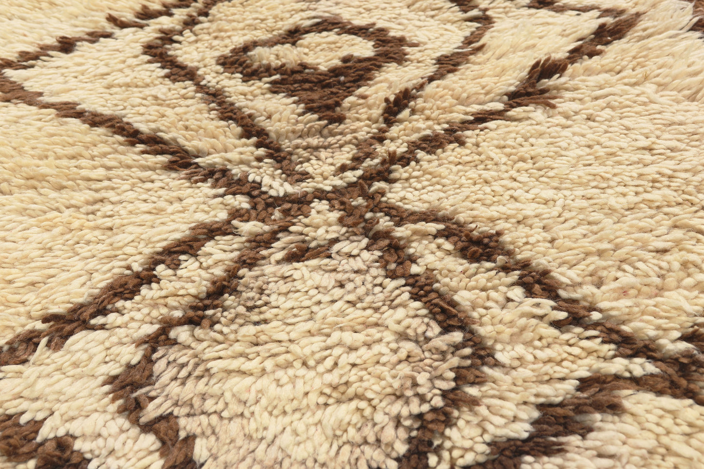 3 x 7 - Ivory Vintage Azilal Moroccan Rug - 22004
