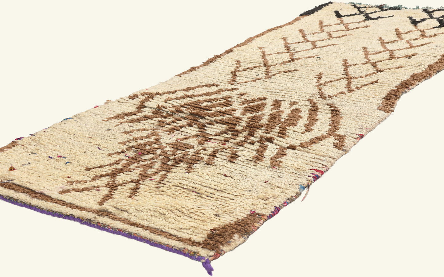 2 x 7 - Ivory Vintage Azilal Moroccan Rug - 22005