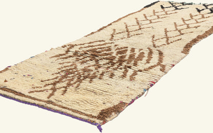2 x 7 - Ivory Vintage Azilal Moroccan Rug - 22005