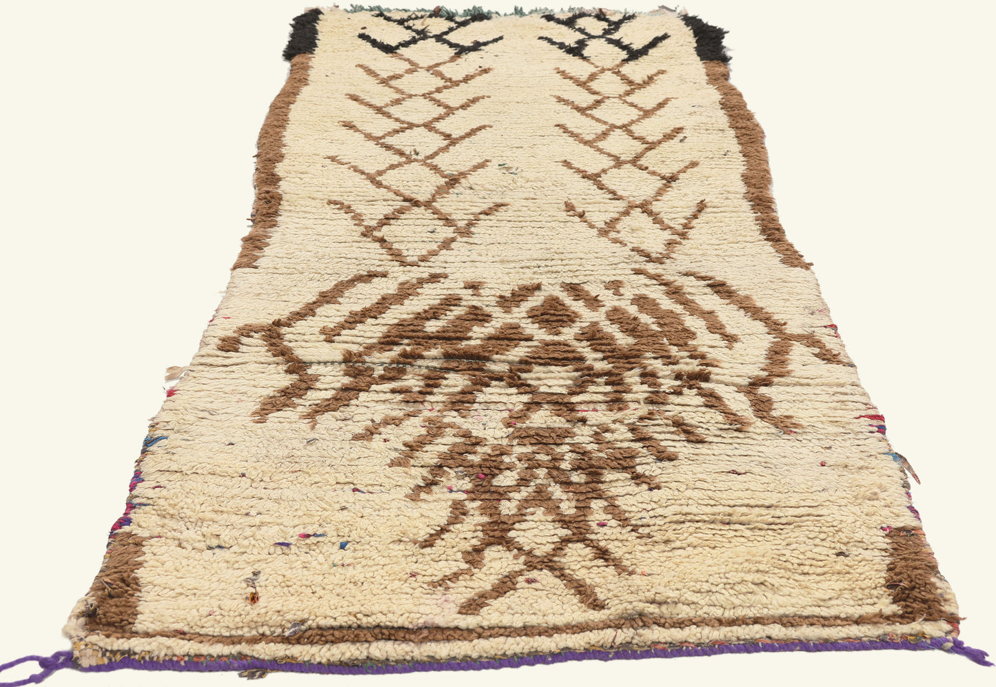 2 x 7 - Ivory Vintage Azilal Moroccan Rug - 22005