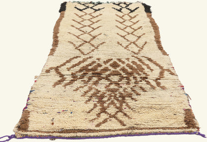 2 x 7 - Ivory Vintage Azilal Moroccan Rug - 22005