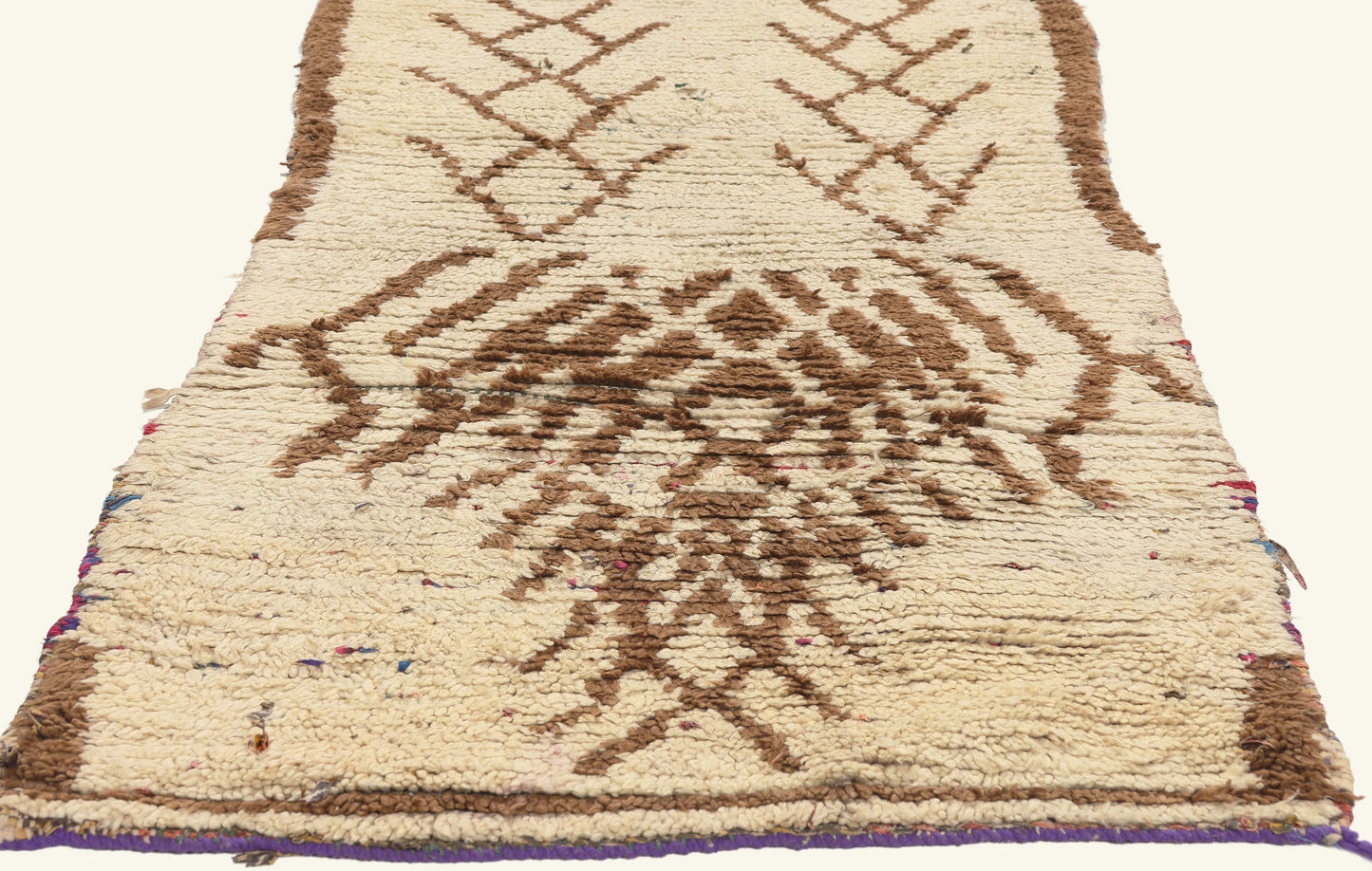 2 x 7 - Ivory Vintage Azilal Moroccan Rug - 22005