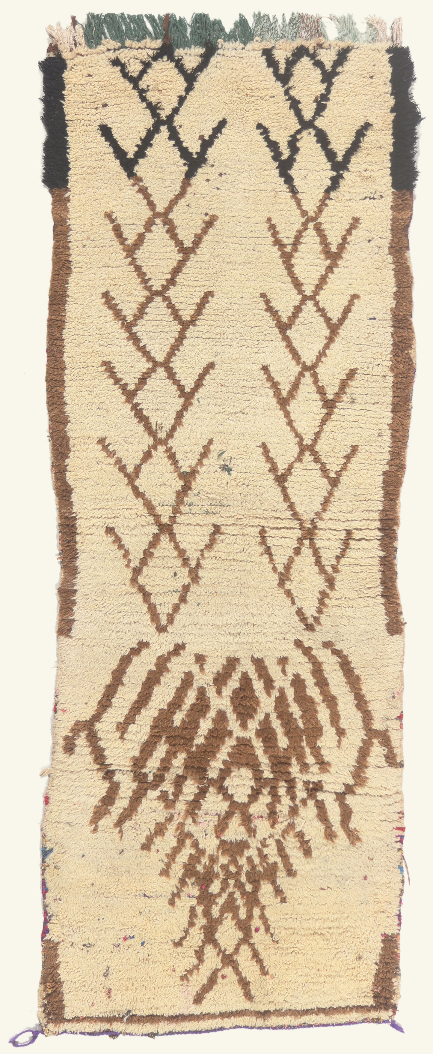 2 x 7 - Ivory Vintage Azilal Moroccan Rug - 22005