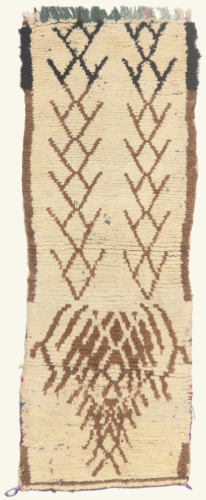 2 x 7 - Ivory Vintage Azilal Moroccan Rug - 22005