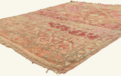 5 x 6 - Rust Vintage Beni MGuild Moroccan Rug - 22007