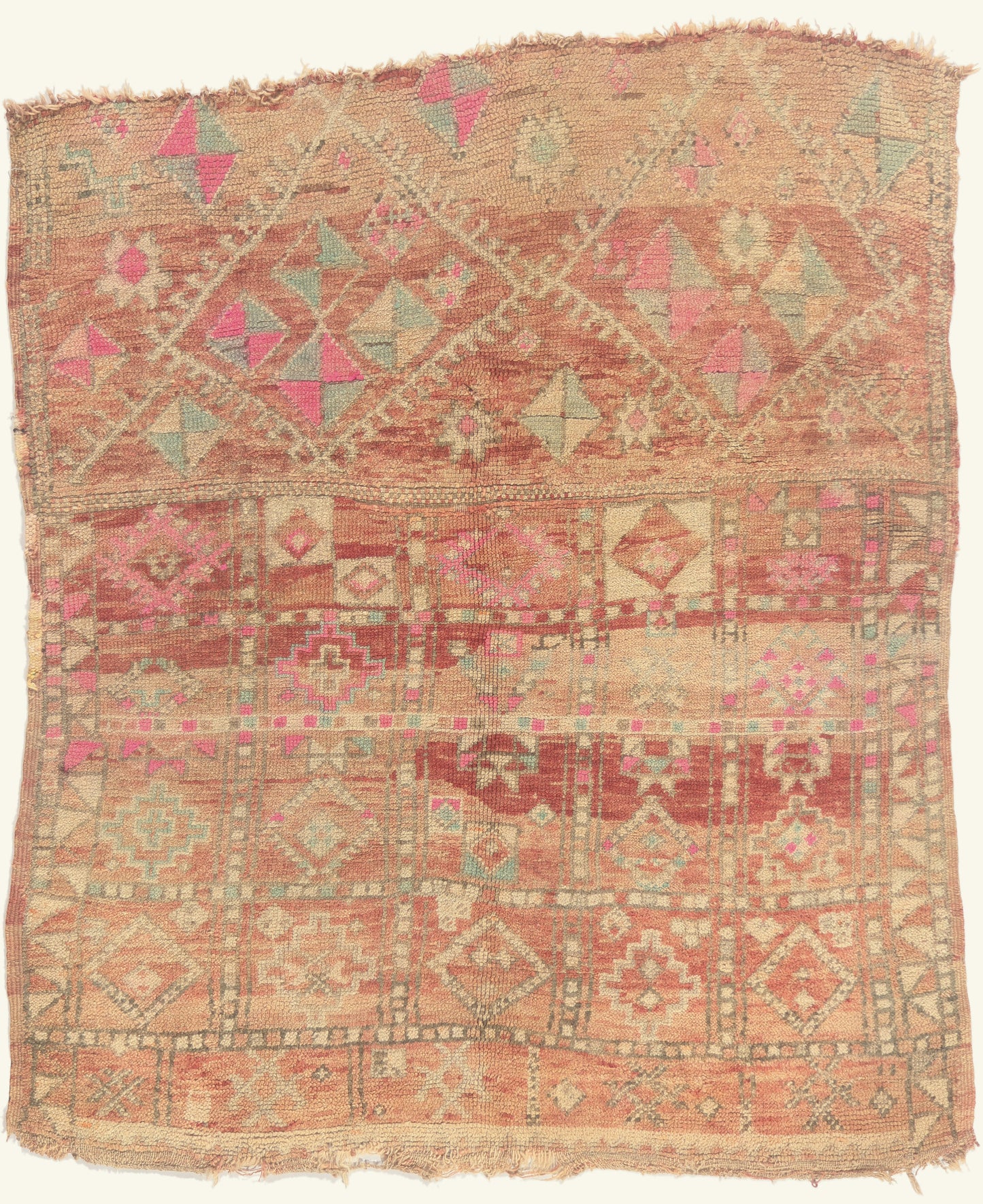5 x 6 - Rust Vintage Beni MGuild Moroccan Rug - 22007