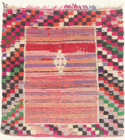 6 x 6 - Multicolor Vintage Azilal Moroccan Rug - 22008