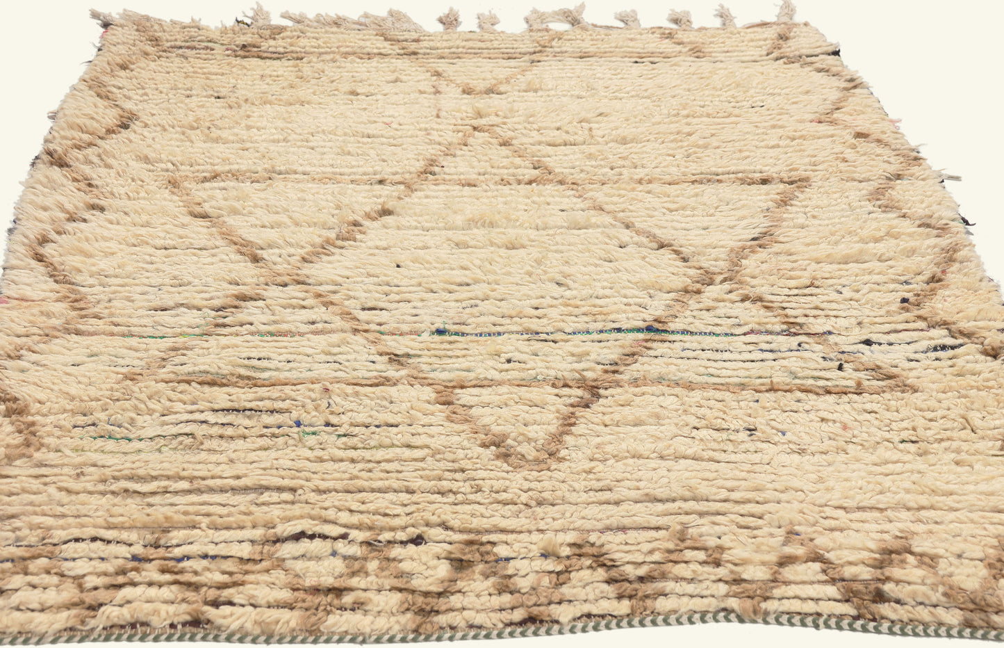3 x 5 - Ivory Vintage Azilal Moroccan Rug - 22009