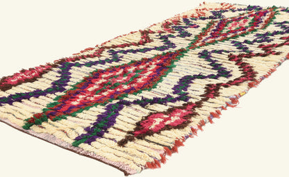 3 x 6 - Ivory Vintage Azilal Moroccan Rug - 22010