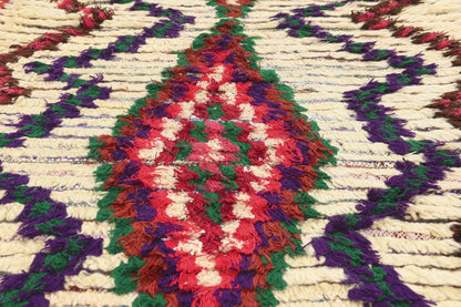 3 x 6 - Ivory Vintage Azilal Moroccan Rug - 22010