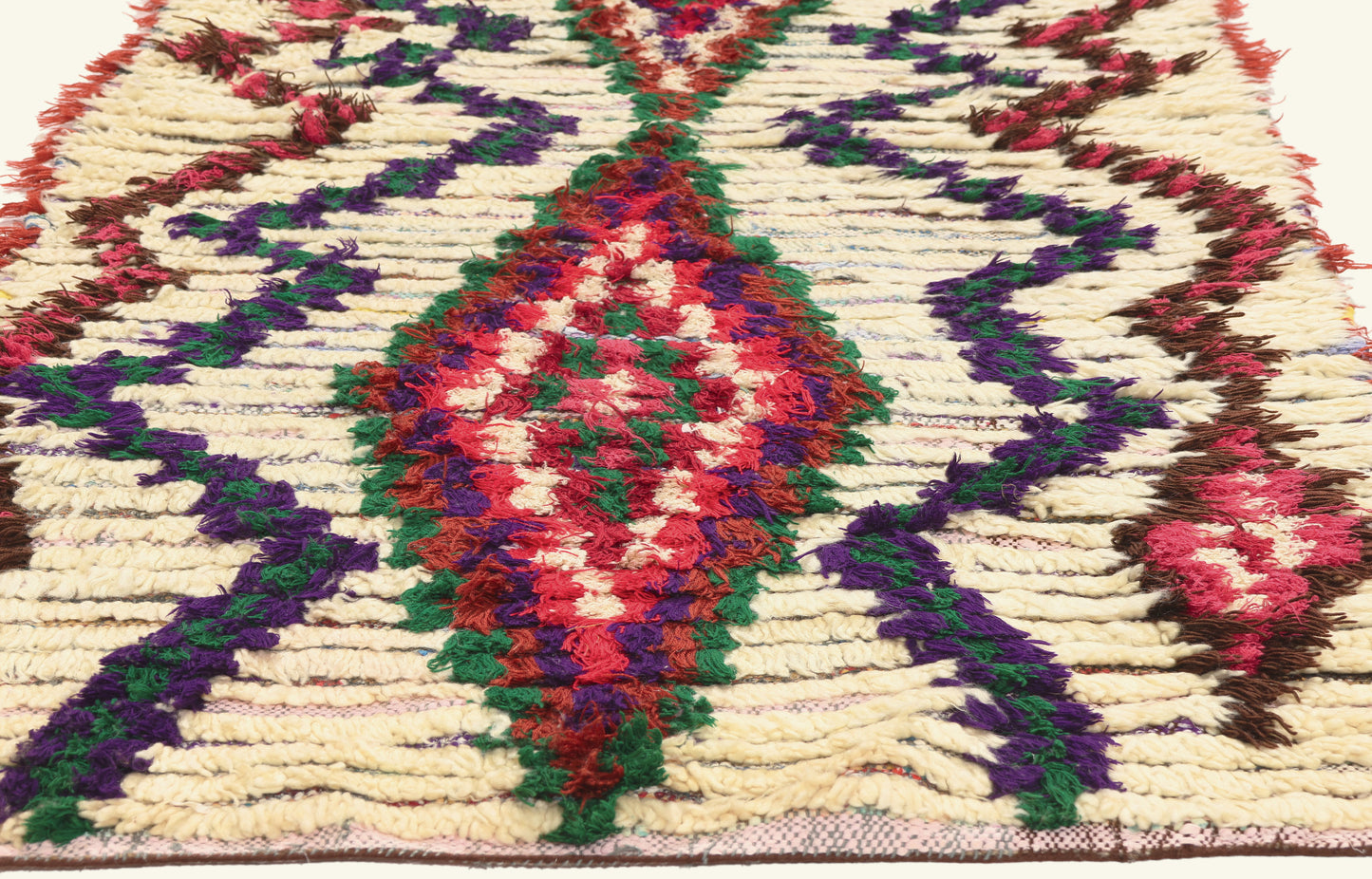 3 x 6 - Ivory Vintage Azilal Moroccan Rug - 22010