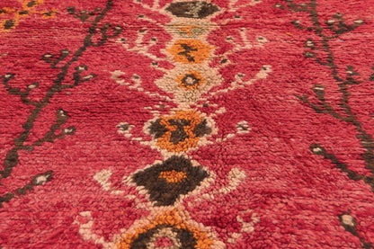 4 x 7 - Red Vintage Boujad Moroccan Rug - 22011