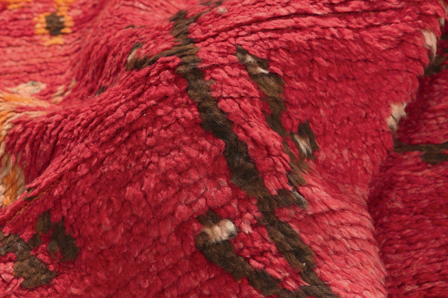4 x 7 - Red Vintage Boujad Moroccan Rug - 22011