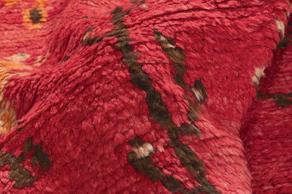 4 x 7 - Red Vintage Boujad Moroccan Rug - 22011