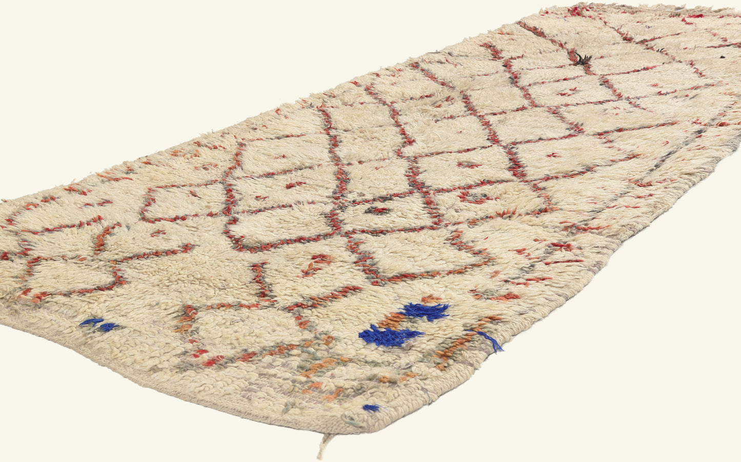 3 x 9 - Ivory Vintage Azilal Moroccan Rug - 22012