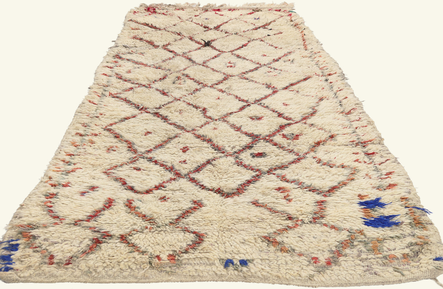 3 x 9 - Ivory Vintage Azilal Moroccan Rug - 22012