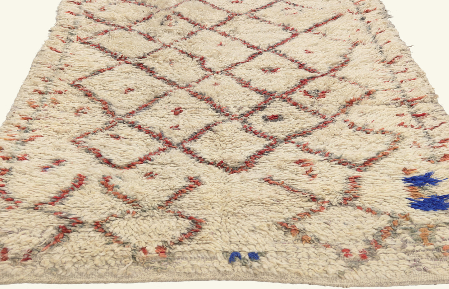 3 x 9 - Ivory Vintage Azilal Moroccan Rug - 22012