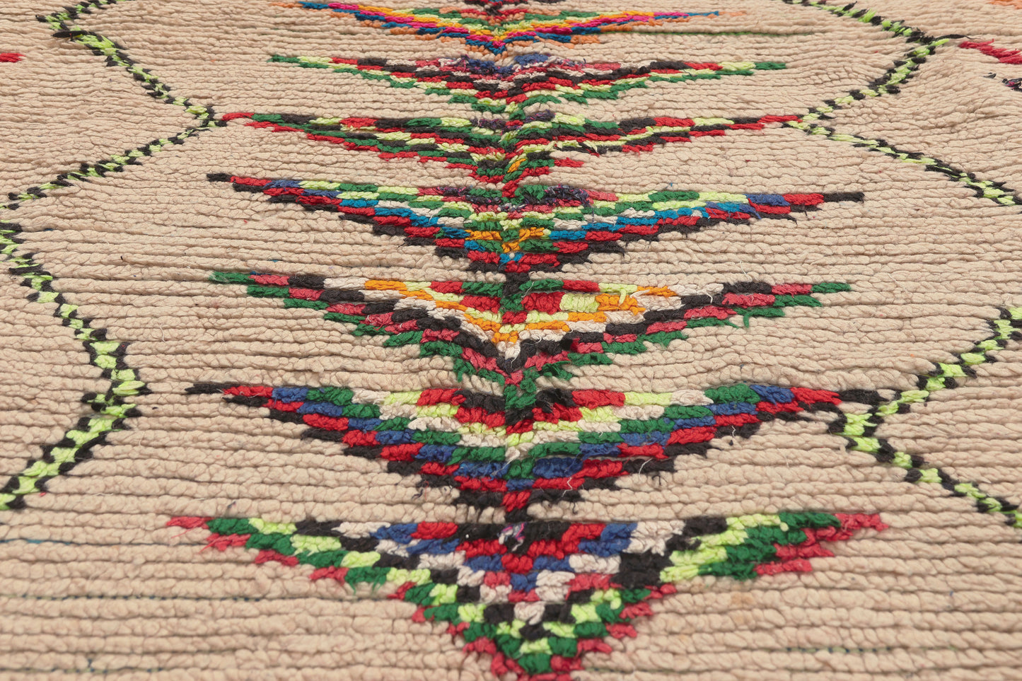 4 x 7 - Beige Vintage Azilal Moroccan Rug - 22013