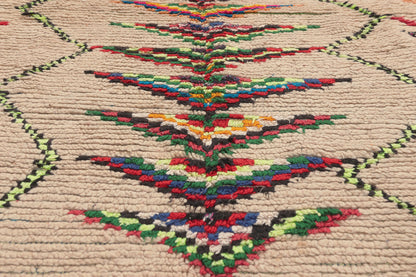 4 x 7 - Beige Vintage Azilal Moroccan Rug - 22013