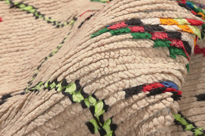 4 x 7 - Beige Vintage Azilal Moroccan Rug - 22013