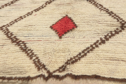 5 x 9 - Ivory Vintage Azilal Moroccan Rug - 22014