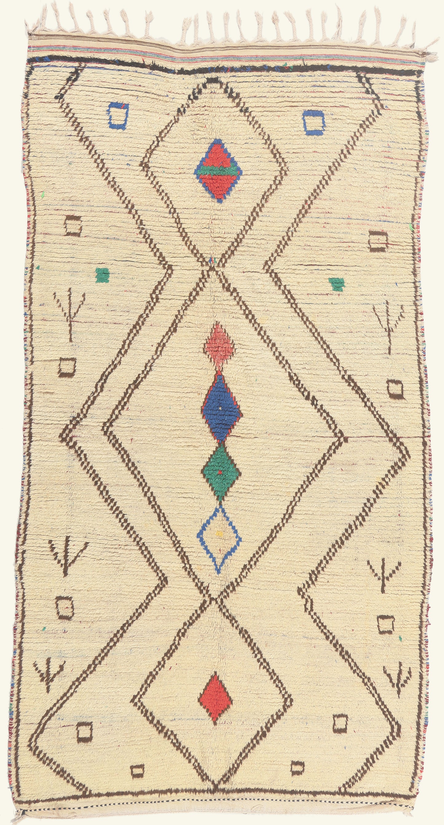 5 x 9 - Ivory Vintage Azilal Moroccan Rug - 22014