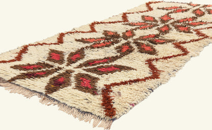 3 x 7 - Ivory Vintage Azilal Moroccan Rug - 22015