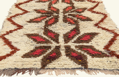 3 x 7 - Ivory Vintage Azilal Moroccan Rug - 22015