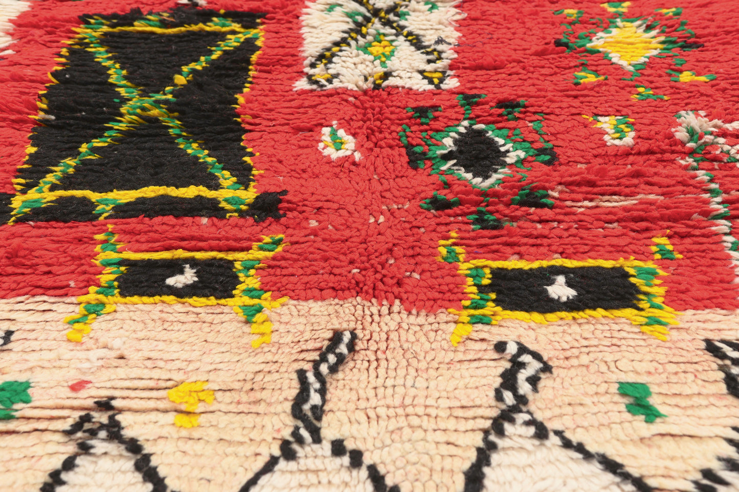 4 x 8 - Red Vintage Boujad Moroccan Rug - 22017