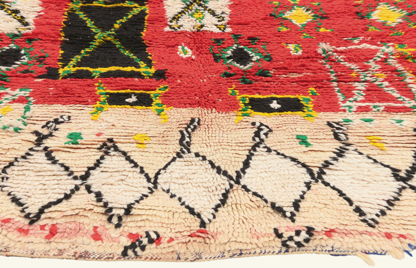 4 x 8 - Red Vintage Boujad Moroccan Rug - 22017