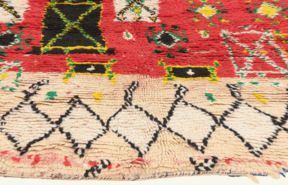 4 x 8 - Red Vintage Boujad Moroccan Rug - 22017