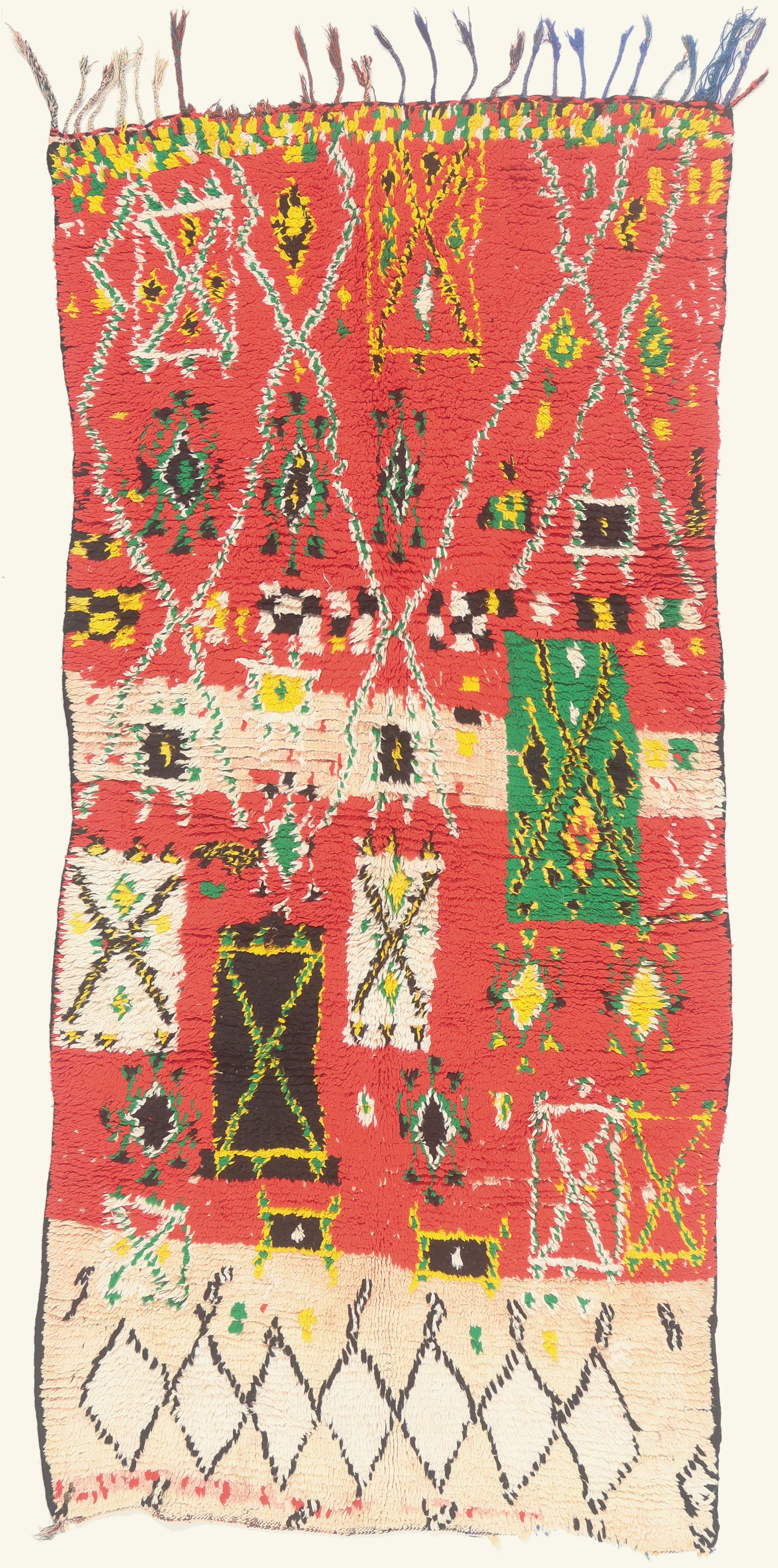 4 x 8 - Red Vintage Boujad Moroccan Rug - 22017